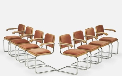 Marcel Breuer, armchairs model B64, set of eight