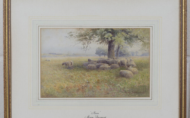 Mary Stormont - 'Noon' (Sheep resting in the shadow of a Tree), late 19th/early 20th centu