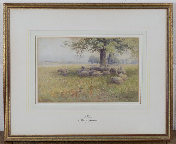 Mary Stormont - 'Noon' (Sheep resting in the shadow of a Tree), late 19th/early 20th centu