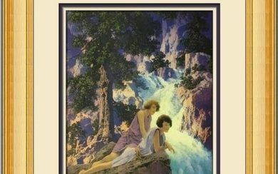 Maxfield Parrish Waterfall Custom Framed Print