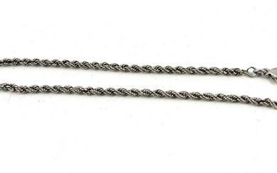 Milor Designer Platinum Spiral Rope Chain Bracelet