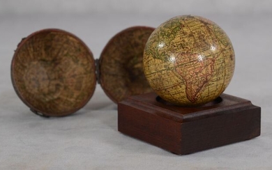 Miniature Pocket Globe Based on Herman Moll, "A Correct Globe with the New Discoveries", Anon.