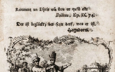 Montesquieu, Charles-Louis de Secondat. Lettres persanes de M. de Montesquiou. Avec vignette de titre gravée...