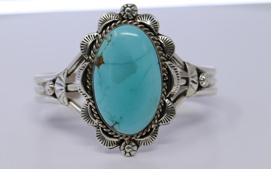 Navajo Native Royston Turquoise Sterling Silver
