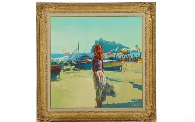 Nicola Simbari 1927-2012 Landscape Oil Painting