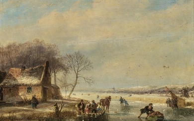 (-), Nicolaas Johannes Roosenboom (1805-1880) Winter Landscape with...