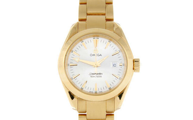 OMEGA - an 18ct yellow gold Seamaster Aqua Terra bracelet watch, 29mm.