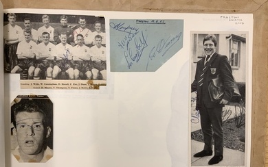 Old Football Autograph Book: Large scrapbook with magazines ...