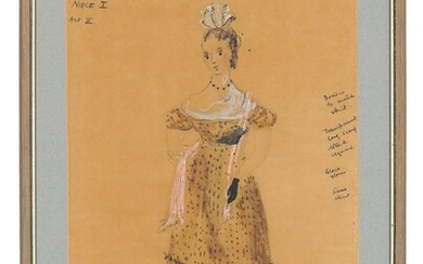 Attributed to Alan Tagg (1928-2002), Costume design for Niece I, from Act III of Benjamin Britten's 'Peter Grimes', 1963 production
