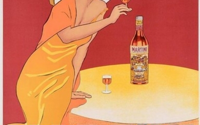 Original Italian Vintage Poster for a Vermouth Alcoholic Beverage Vermouth Martini Torino made by Martini&Rossi Designed by Marcecllo Dudovich