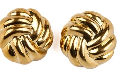 PAIR OF 18k GOLD EARRINGS SIGNED ANF