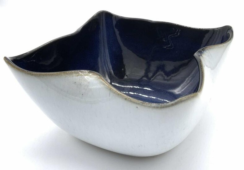 PETER POTS Signed Artisan Glazed Ceramic Bowl