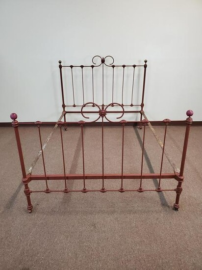 Painted Iron Bed