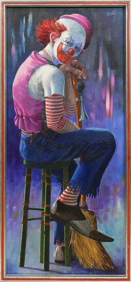 Painting, Seated Clown