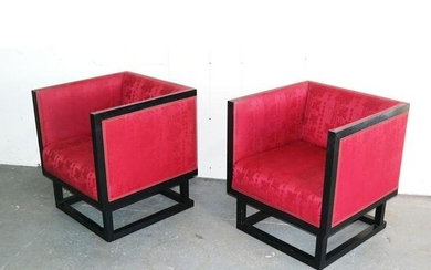 Pair Joseph Hoffman "Cabinett" Arm Chairs