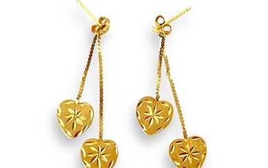 Pair of 14kt Yellow Gold Dangle Earrings