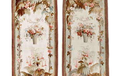 Pair of 19th century Aubusson style tapestries