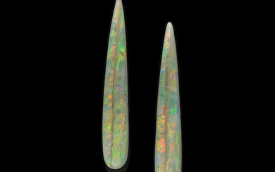 Pair of Crystal Opal Cabochons