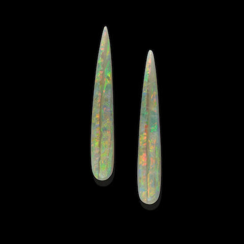 Pair of Crystal Opal Cabochons