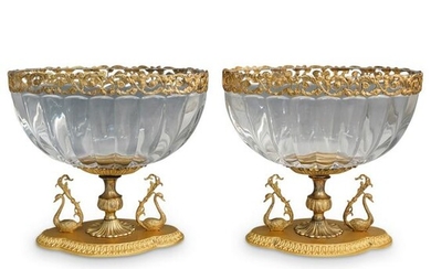 Pair of French Empire Style Mounted Centerpieces