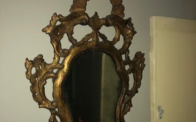 Pair of wall mirrors. Old Italian work H. 64 - L. 38 cm