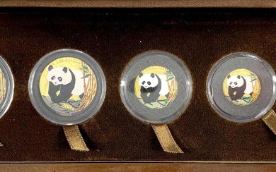 Panda Premium-Set: Panda in Farbe 2001. 5 Münzen zu 20...