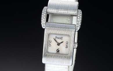 Piaget 'Protocol'. Ladies' watch in 18 kt. white gold with diamonds, 2000s