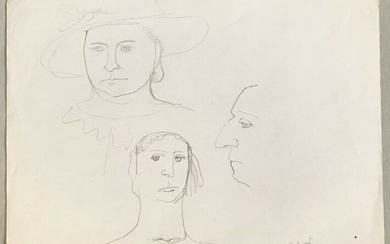 Pierre TAL COAT (1905-1985) – Visages (2) – Nu assis- Homme debout ( dont portr…