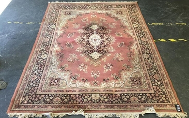 Pink Tone Machine Made Carpet with Central Medallion (232 x 171cm)