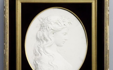 Plaster Portrait Plaque Of Ophelia