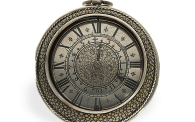 Pocket watch: early single-hand oignon with alarm, Jean Hubert Rouen, ca. 1680