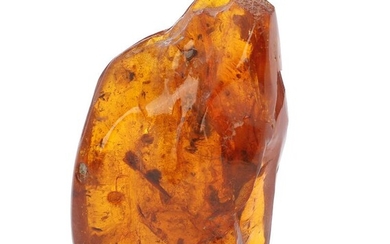 SOLD. Polished lump of amber with insect. Weight 182 g. H. 11 cm. W. 7.5 cm. – Bruun Rasmussen Auctioneers of Fine Art