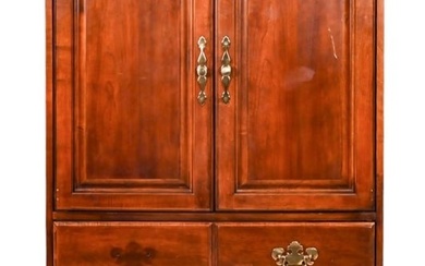 Queen Anne Style Mahogany Armoire / TV Cupboard