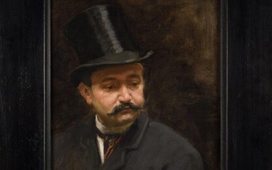 RÉMY COGGHE (1854-1935) Portrait of Alphonse Vaissier, preparatory study for...