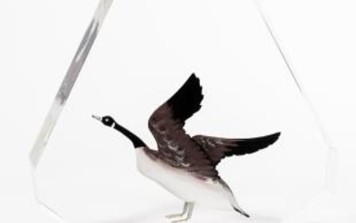 Resin Sculpture with Encased Goose
