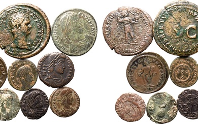Roman Empire Various Emperors 1st-4th centuries AD BI/Æ 10 x BI/AE Denominations About Very Fine - Good Very Fine
