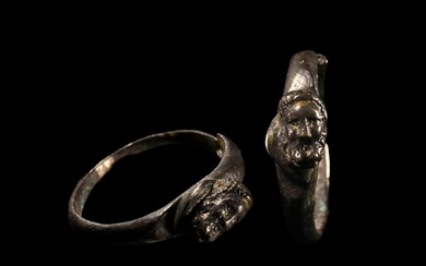 Roman Silver Ring with Heracles