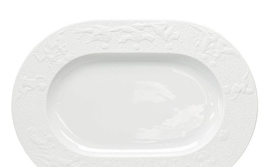 Rosenthal Germany Porcelain 16.3 inch Oval Serving Platter in Magic Flute White