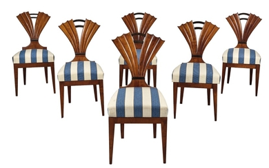 A Set of 6 Chairs in Biedermeier Style