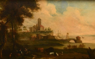 Scuola italiana del XVIII secolo, Paesaggio con