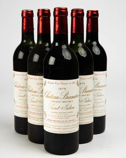 Six bottles of red wine / wine, Château Branaire-Ducru, Gironde, France, 1979 (6)