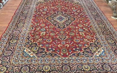 Semi antique Persian Kashan Rug-4521