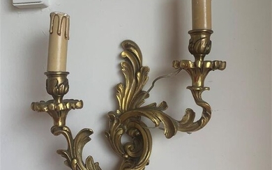 Series of three pairs of sconces in gilt...