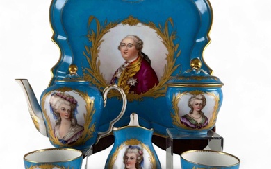 Sevres 1764 Eight Piece Porcelain Tea Service