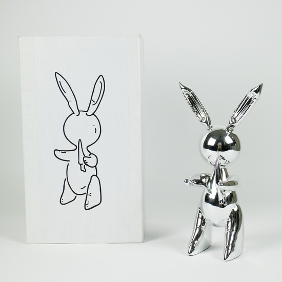 Silver Rabbit after Jeff Koons