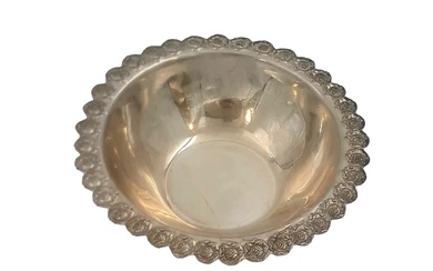 Silver candy dish by "HaGavia" with rose motif. Marked....