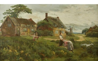 Sir Alfred East (English, 1849–1913), , A Village Near