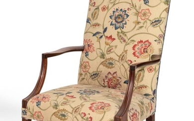 FEDERAL LOLLING CHAIR Late 18th Century In mahogany,...