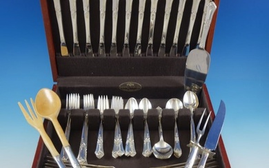 Stately by State House Sterling Silver Flatware Set 12 Service 96 pieces Grille