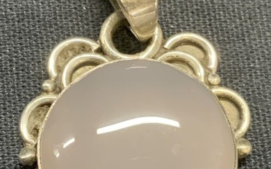 Sterling Silver Pink Gemstone Pendant